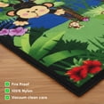 thumbnail image 4 of SAFECASTLE Kids Carpet Monkey Jungle Rug – Monkeying Around 4’4” x 5’6” – Educational Play Rug with Monkeys, Flowers & Trees – Fun Area Rug for Playrooms & Classrooms – Durable Nylon Seating Carpet, 4 of 7