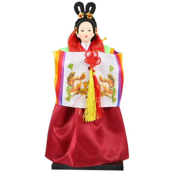 HONMEET Traditional Korean Collectible Dolls Set 12.5 Inch Decorative Figurines for Home Display and