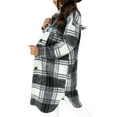thumbnail image 4 of Qiylii Women Coat, Long Sleeve Lapel Plaid Single Breasted Outerwear,S-XL, 4 of 5