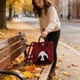 thumbnail image 3 of Women Canvas Tote Bag, Cute Panda Handbags, Casual Shoulder Work Bag for Shopping Travel Work (1PC, Red), 3 of 8