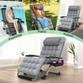 thumbnail image 4 of PNKKODW 33" XXL Zero Gravity Chair, Lounge with Removable Cushion & Headrest, Reclining Camping Chair with Upgraded Lock, Footrest, for Indoor/Outdoor, Gray, 4 of 8