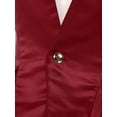 thumbnail image 4 of Sholeno  Women's Gothic Punk Sleeveless One Button Jacket Medieval Steampunk Tailcoat Jackets Burgundy L, 4 of 7