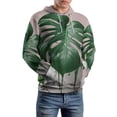 thumbnail image 2 of POBUDS Hoodie, Regular Fit Sporty Pullover Hooded Sweatshirt for Men Women Monstera Melt XL, 2 of 6
