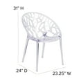 thumbnail image 4 of Flash Furniture Specter Series Transparent Stacking Side Chair, 4 of 11