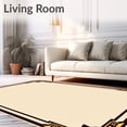 thumbnail image 2 of ODIKA 3'x5' Machine Washable Non-Slip Area Rug, Classic Maze with Modern Interlocking Borders and Art Influence High Traffic Rug with Pad, Beige, 517893, 2 of 8