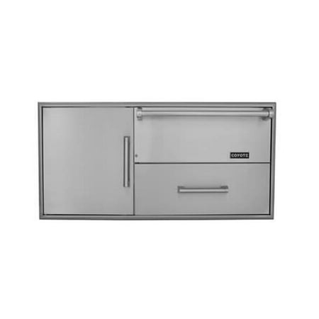 Coyote Ccd-Wd Warming Drawer Plus Pull-Out Drawer Plus Single Access Door - Stainless
