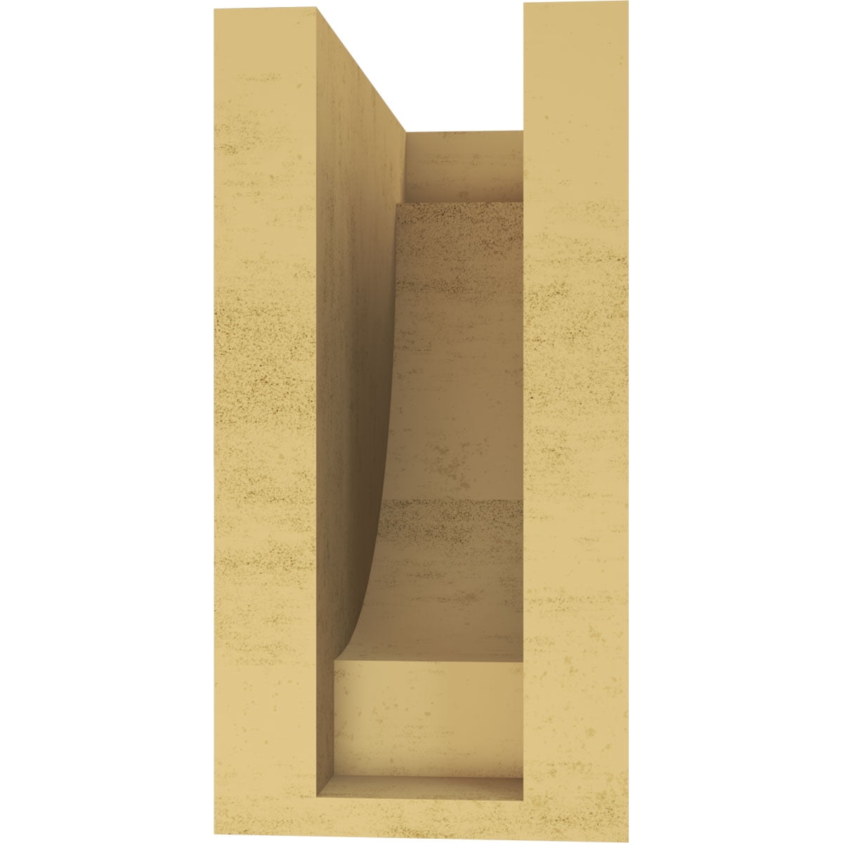 4"W x 8"D x 8"H Classic Alpine Rough Cedar Woodgrain TimberThane Corbel, Primed Tan