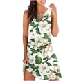 thumbnail image 2 of SMihono Robe d'Été Grande Taille pour Femmes 2023 Mode Aguichant Vintage à Col Rond Sans Manches Imprimée Robes Rondes, 2 of 5