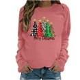 thumbnail image 2 of Cavosen Christmas Sweatshirts for Women Loose Fit Xmas Cute Tree Print Pullover Sweatshirts Raglan Long Sleeve Crew Neck Casual Comfy Sweatshirt Tops Holiday Party Clothes, 2 of 4