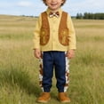 thumbnail image 2 of OSOLU Children Boys Outfits Cowboy 2 Piece Cowboy Style Tops and Pants Party Dress Up Soft Comfortable Versatile Travel Clothing Sets, 2 of 7