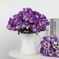 thumbnail image 2 of Artificial Pansy Flowers UV Resistant Fake Flowers Reusable Faux Pansy Flowers Bundle for Vase Garden Porch Patio Indoor Outdoor Home Decor, 2 of 8
