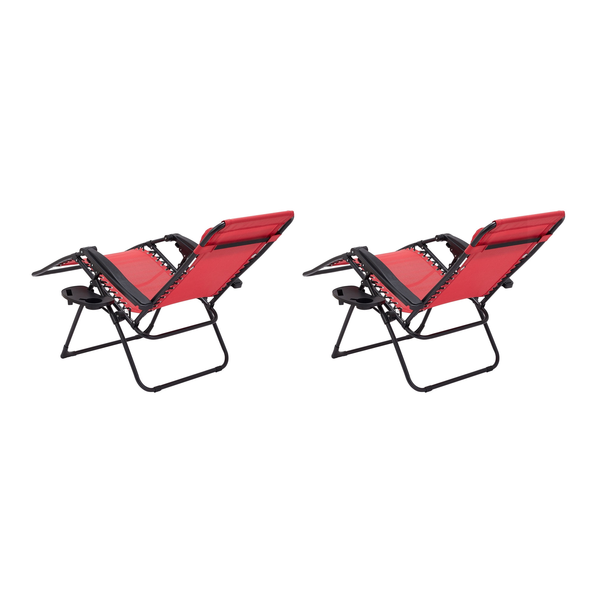 Mainstays Reclining Zero-Gravity Outside Lounge Chair with Cup 