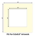 thumbnail image 2 of Off White Picture Frame Mat for 16x16 Frames - Fits 10x10 Photos - 50 Mats, 2 of 7