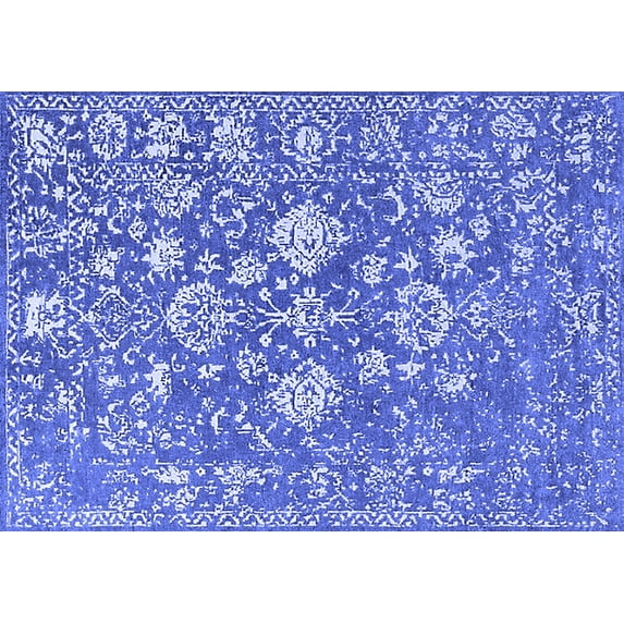 Ahgly Company Indoor Rectangle Persian Blue Bohemian Area Rugs, 2' x 4'