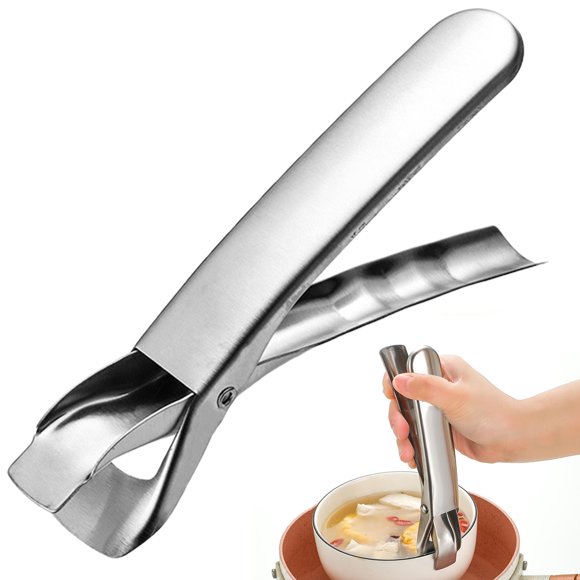 Hot Plate Grippers, Heat Resistant Kitchen Tongs with Silicone Tips, Anti-Scalding Bowl and Plate Lifter, Hot Dish Plate Holder, Microwave Oven Cooking for Bowls Pans Dishes, Air Fryer Accessories
