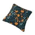 thumbnail image 3 of YFYANG Square Decorative Throw Pillow Case (Without Pillow Insert), Vintage Orange Flower Pattern Bedroom Sofa Car Cushion Cover, 24"x24", 3 of 9