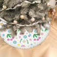 thumbnail image 5 of GZHJMY Christmas Tree Skirt Easter Flowers and Eggs Xmas Large Tree Skirt 48in Chriatmas Tree Mat for New Year Holiday Party Decor with Tassel, 5 of 6