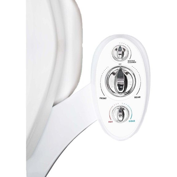 Warm Hot and Cold Bidet Attachment- Dual Nozzle Warm Water Bidet Attachment for Toilet with Self-Cleaning Nozzles and Ceramic Valves - Easy to Install Bidet with Picture Instructions