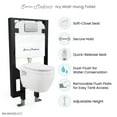 thumbnail image 3 of Swiss Madison Well Made Forever SM-WK450-01C - Ivy Wall Hung Elongated Toilet Bundle, Glossy White, 3 of 21