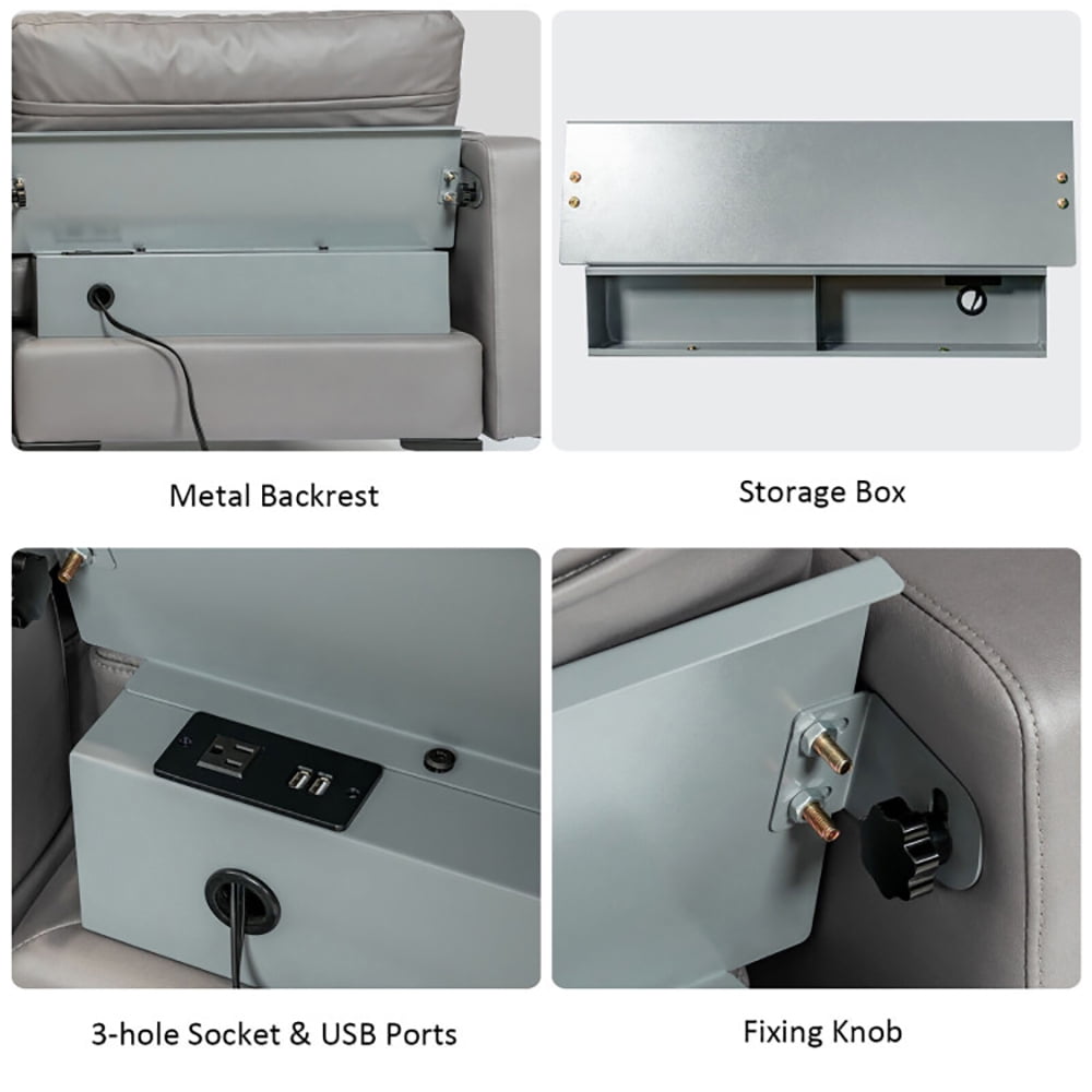 Finihen L-shaped Sectional Sofa Couch, Modular L-shaped 3-Seat Sectional Sofa with Reversible Chaise and 2 USB Ports, for Living Room, Light Gray Finihen L-shaped Sectional Sofa Couch, Modular L-shaped 3-Seat Sectional Sofa with Reversible Chaise and 2 USB Ports, for Living Room, Light Gray
