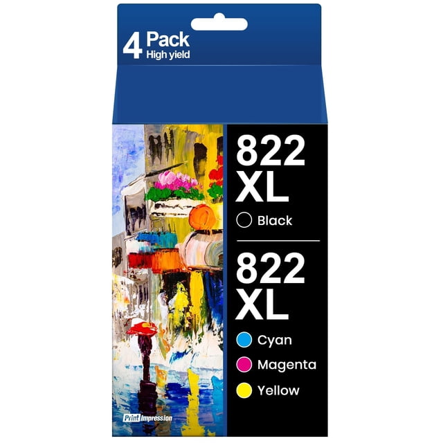 Cartuchos de tinta PrintImpression 822XL remanufacturados para Epson