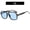 Bright Black Blue Lens, variant on Retro Double Bridge Aviator Sunglasses for Women Men, UV400 Protection Lightweight Square Pilot Sunglasses, Trendy Vintage Oversized Shades for Beach Travel Outdoor Daily Wear