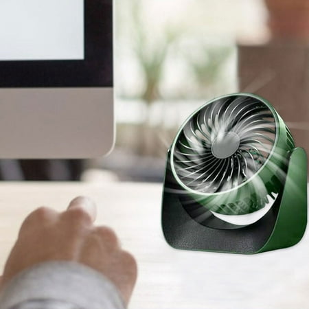 

2023 Summer Savings! WJSXC Home and Kitchen Clearance Desktop Fan Quiet Brushless Turbine Mini Electric Fan Rotate The Fan 360 Degrees Click The Induction On-off Green