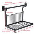 thumbnail image 2 of 11 Type Wall Mounted Utensil Hanging Rod, Stainless Steel Storage Rack, Baking Paint Multifunctional  Wall Shelf Organizer Holder Rack, Rustproof Spice Jars Rack Metal Shelf, 2 of 8