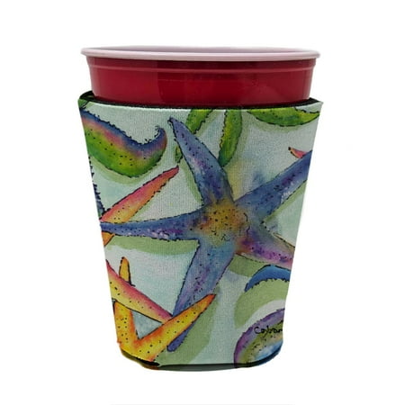 

Caroline s Treasures 8542RSC Starfish Red Cup Hugger Red Cup multicolor
