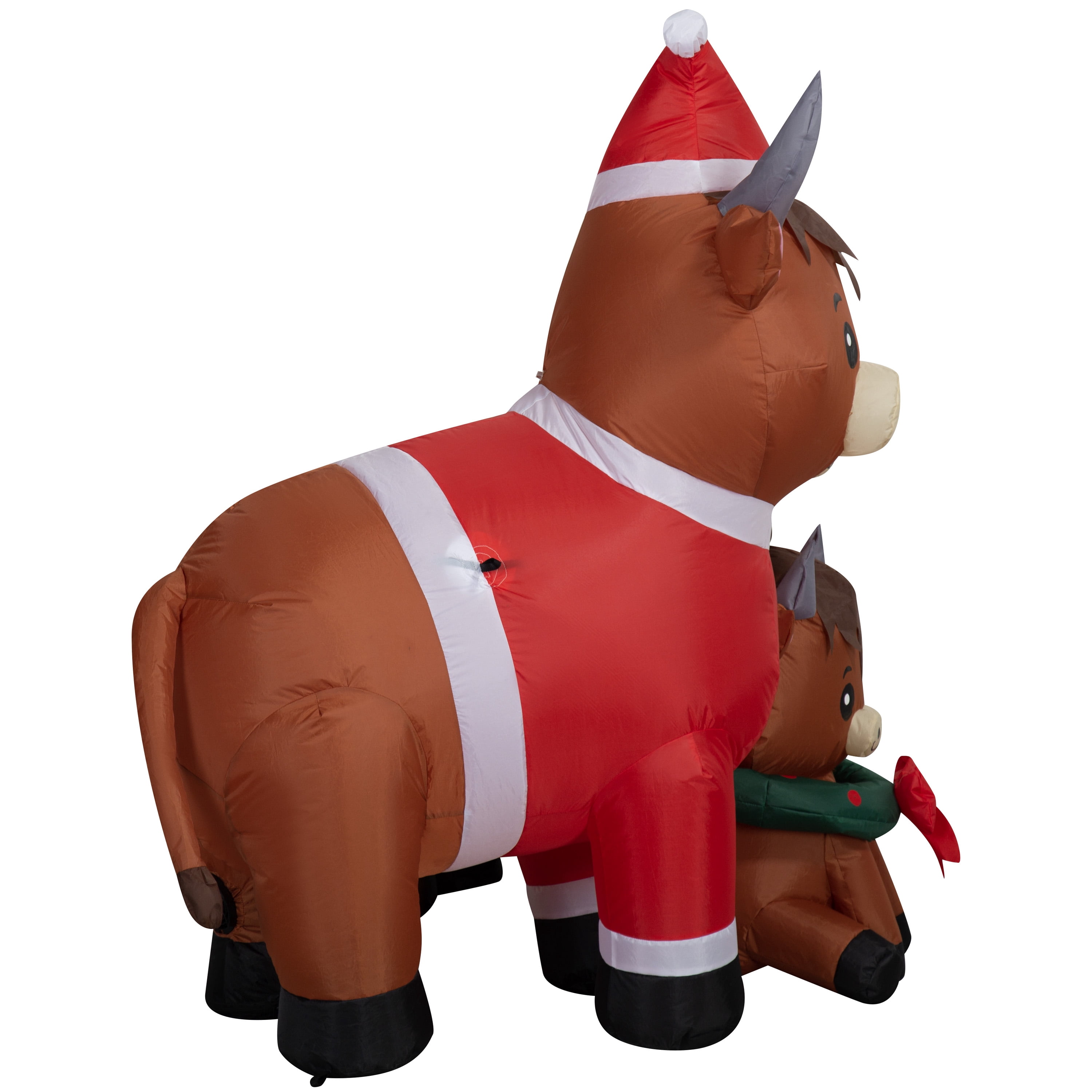 4.2 ft Highland Cow Family Christmas Airblown Yard Inflatable, Multicolor, by Holiday Time