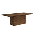 thumbnail image 3 of Christopher Knight Home 84" Modern Rectangular Dining Table for 6–8 with Pillar Base, Walnut Finish, 3 of 8