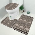 thumbnail image 2 of Boho Black and White Ethnic Pattern Bathroom Rugs Sets 3 Piece,Toilet Cover Set,Absorbent Non Slip Bathroom Mats Sets with U-Shaped Contour Rug Toilet Rug Set, 2 of 5