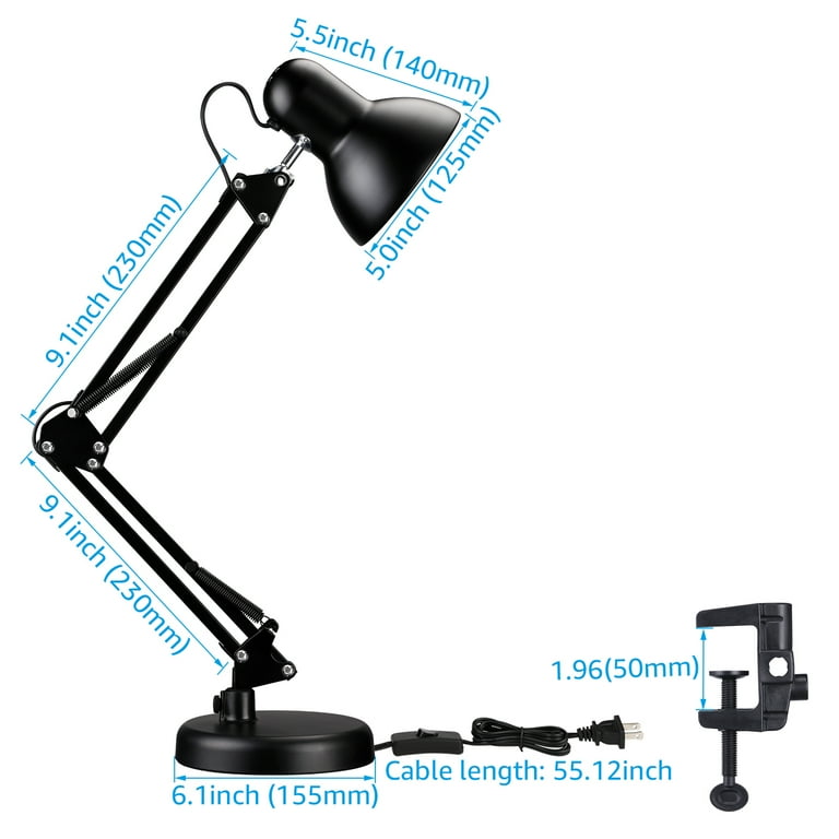 Torchstar metal swing online arm desk lamp