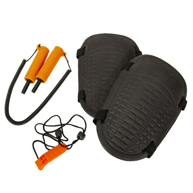ziyahi 1Set Fishing Pads Portable Ice Pick Life-saving Safe Protection Whistle Thickening Device Accessories Fittings Yellow Orange