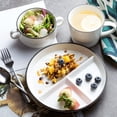 thumbnail image 4 of ABDFHE-Divided Porcelain Sectional Plates, Portion Control Plates for Adults Ceramic, Compartment Dinner Plates Perfect for Balanced Diet, 4 of 4