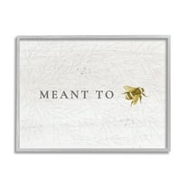 Stupell Industries Meant to Be Charming Phrase Honey Bee Pun, 20 x 16,Design by Daphne Polselli