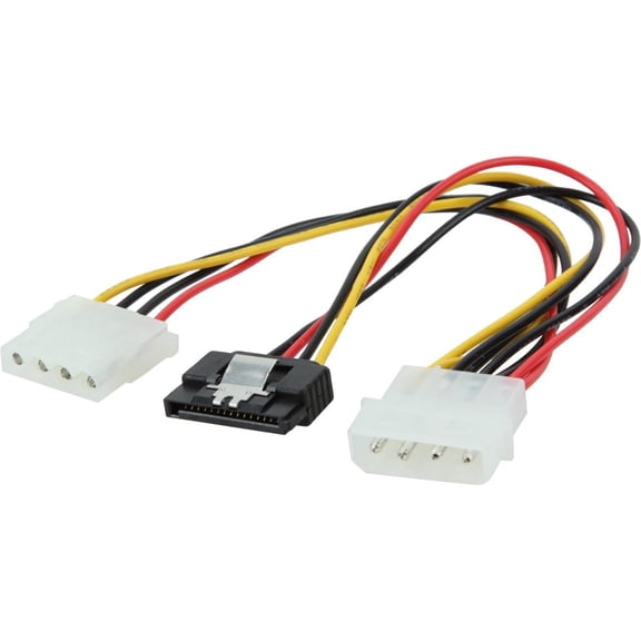 Nippon Labs SATA4PMF-Y4PMM 8 in. 4pin MOLEX Male to 15pin SATA II and 4pin MOLEX Female Power Cable