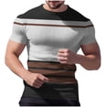 thumbnail image 5 of Generic Mens Waffle Muscle T Shirt Ribbed Crewneck Slim Fit Shirt Casual Stretch Color Block Short Sleeve Tee Shirts, 5 of 6
