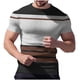 thumbnail image 5 of Ceisia Men's Summer Casual Slim Fit Crew Neck Short Sleeve T-Shirt Multi-Color Striped Waffle Knit Stretch Fabric Coffee S Gifts, 5 of 7
