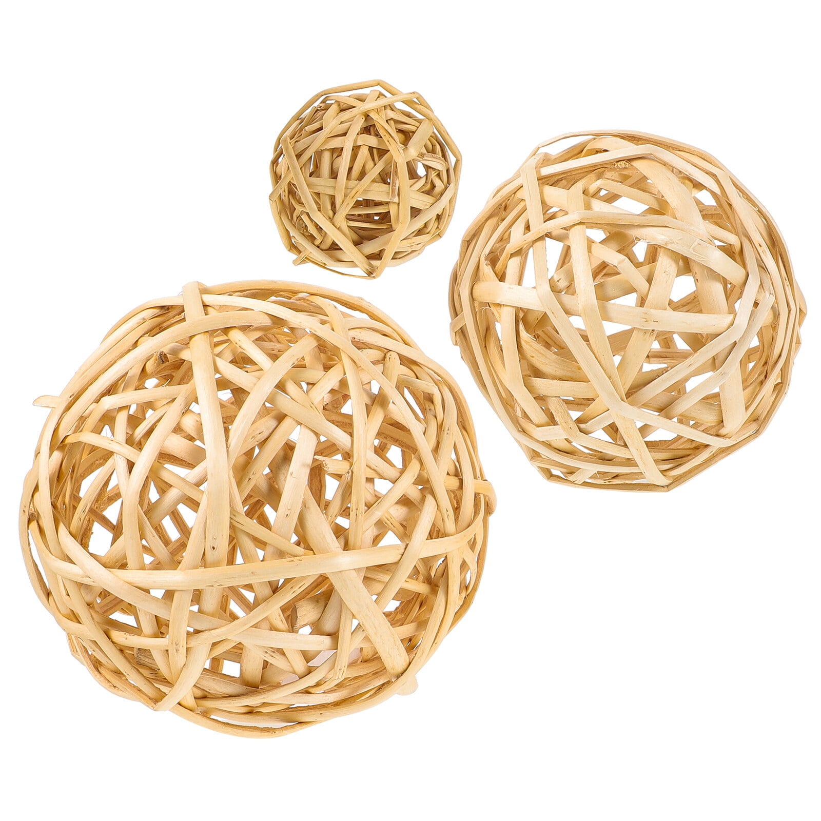 Decorative rattan balls for centerpiece 3pcs Weaving Rattan Balls