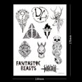 thumbnail image 5 of 2025 Pegatina de tatuaje en blanco y negro de Harry Potter, pegatina personalizada de dibujos animados, pegatina de transferencia de agua de Halloween, estilo Ins colorido y duradero, 5 of 5