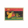 thumbnail image 1 of African American Family Wall Art with Frame, Happy Kwanzaa Calligraphic Illustration Celebration of Holiday, Printed Fabric Poster for Bathroom Living Room, 35" x 23", Multicolor, by Ambesonne, 1 of 2