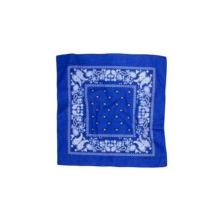 Royal Blue Paisley - Paisley Poly Bandanas, Royal Blue