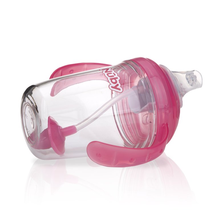 Nuby 360 GripN'Sip Cup, Weighted Straw, Easy Silicone Spout