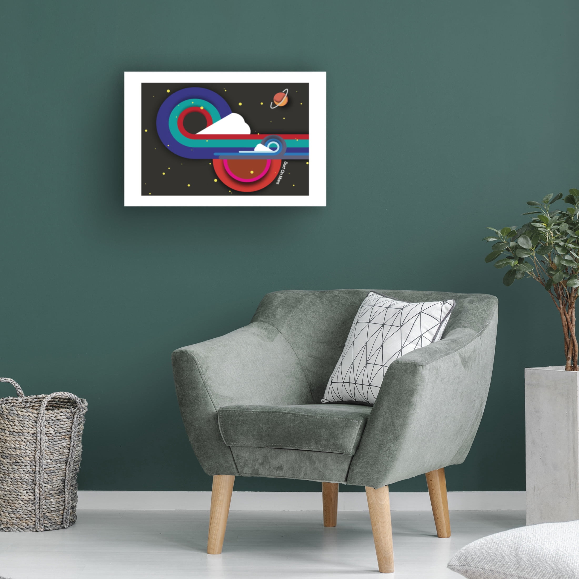 Trademark Fine Art Frances Collett  Surf On Mars Canvas Wall Art