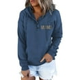 thumbnail image 4 of Vedolay Women 2023 T Shirts Casual Women's Oversized Sweatshirts Hoodies Long Sleeve Pullover Fall Clothes with Pocket,Blue L, 4 of 4