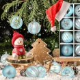 thumbnail image 5 of Bolas de Navidad azules de 6 cm, juego de 12 adornos de bolas de Navidad de plástico, adornos colgantes, adornos para árboles de Navidad, para decoración de bodas, fiestas en casa, Navidad, 5 of 5