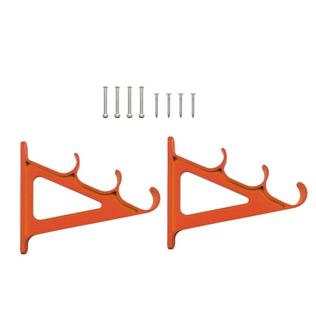 2 Pieces Fishing Rod Storage Rack Portable Sturdy for Garage Door Car Home Orange