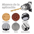 thumbnail image 4 of Juego 99 Brocas Doradas con plata Herramientas Madera Metal Concreto 1.5-10mm Estuche Negro, 4 of 5