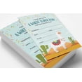 thumbnail image 3 of Inkdotpot Pack Of 30 Llama Kids Birthday Invitations, Boys or Girls Fill-In Style Invite, Children or Toddlers Baby First or 1st Bday Alpaca Cactus Fill In the Blank Invite Cards, 3 of 5